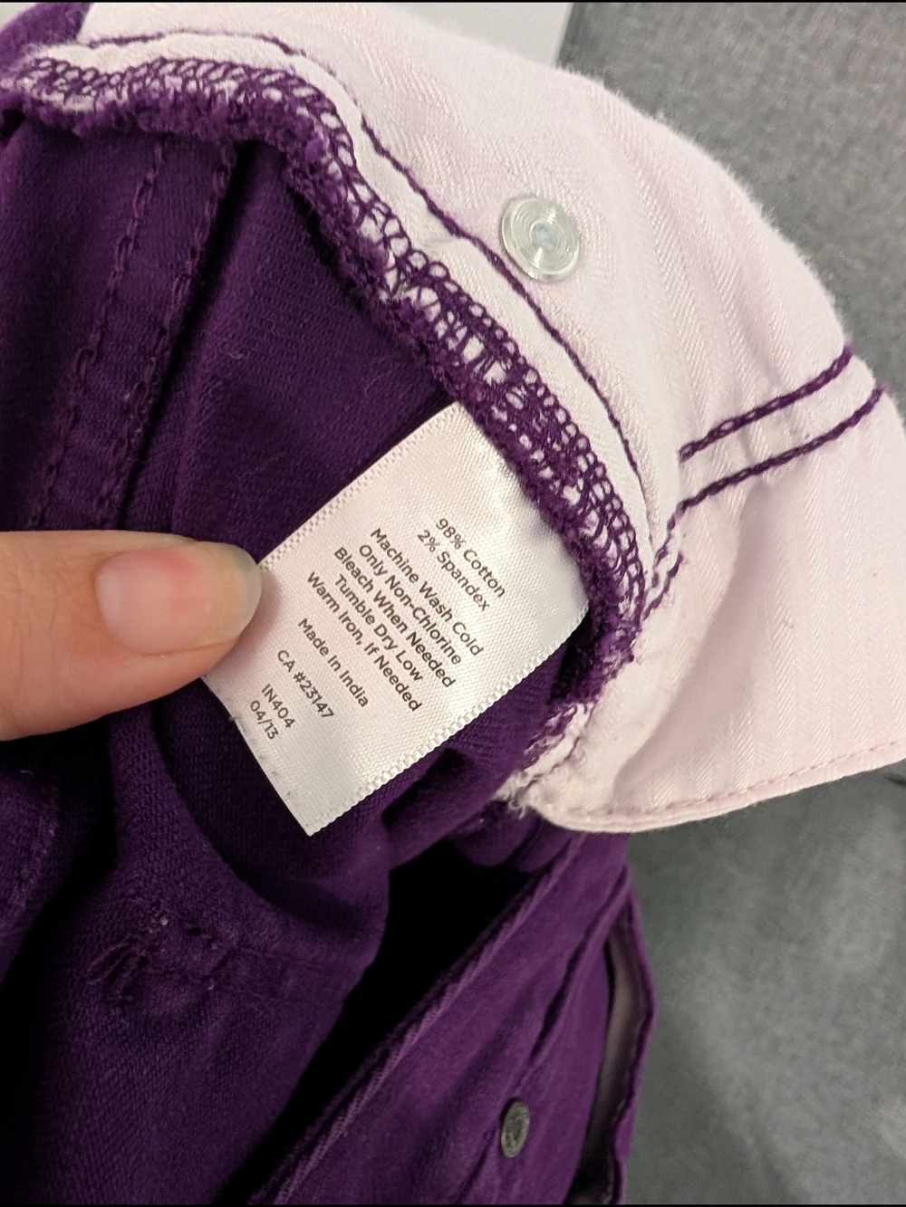 Talbots Purple Heritage Slim Ankle Jeans in Size 16W (Woman) - Picture 11 of 12